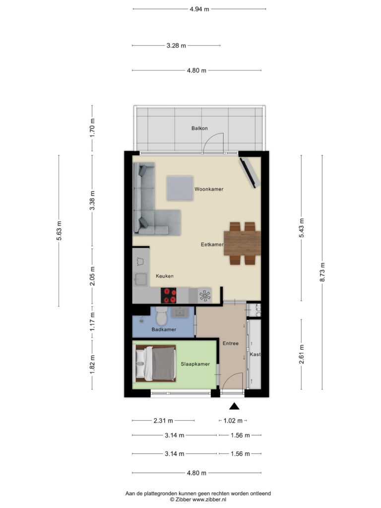 Bergen Op Zoom – Hooghuisstraat 56 – Plattegrond
