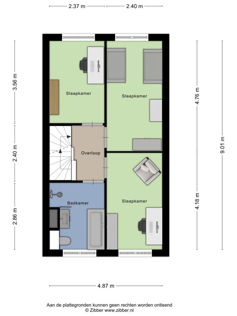 Bergen Op Zoom – Colognekaai 52 – Plattegrond 3
